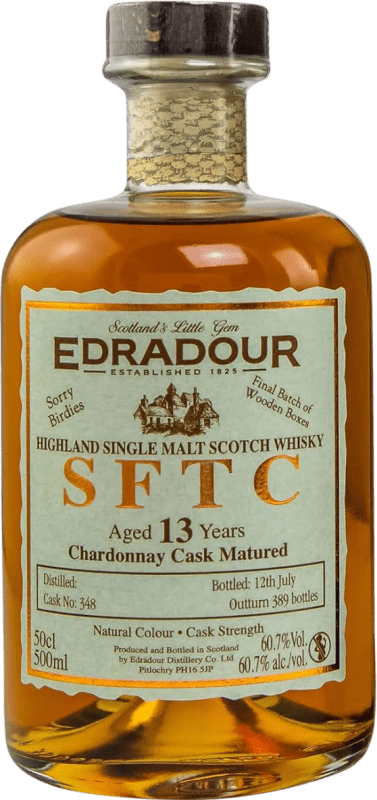 138,95 € Бесплатная доставка | Виски смешанные Edradour Chardonnay Cask Matured SFTC Straight From The Cask Объединенное Королевство 13 Лет бутылка Medium 50 cl