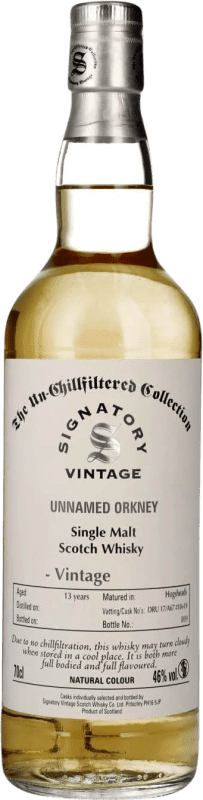71,95 € Envío gratis | Whisky Blended Signatory Vintage The Un-Chillfiltered Collection at Unnamed Orkney Reino Unido 13 Años Botella 70 cl