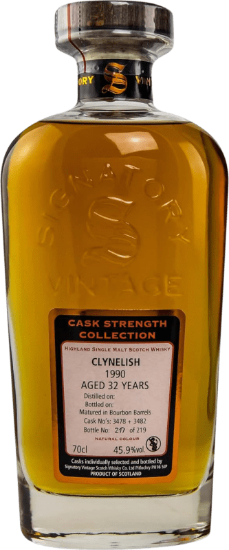 1 449,95 € 免费送货 | 威士忌混合 Signatory Vintage Cask Strength collection at Clynelish 英国 32 岁 瓶子 70 cl