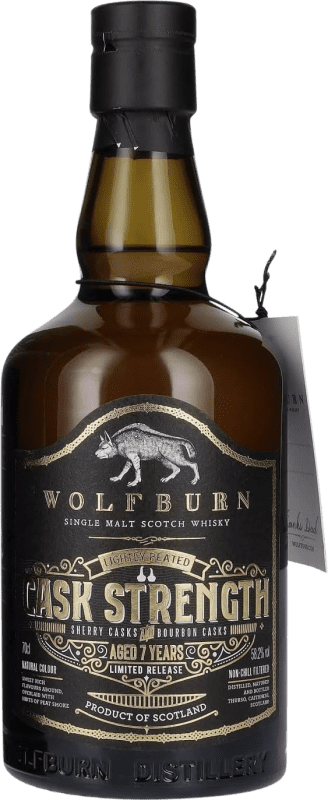 116,95 € Spedizione Gratuita | Whisky Single Malt Wolfburn Father's Day Sherry & Bourbon Cask Finish Affinamento in Botte, Edizione Limitata Regno Unito 7 Anni Bottiglia 70 cl