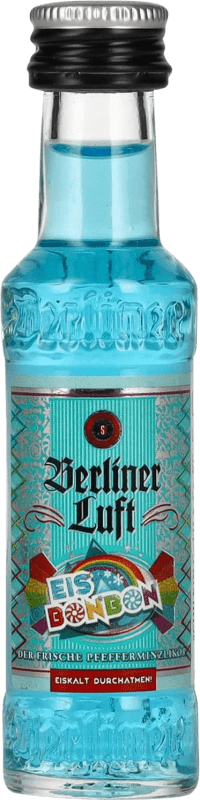 19,95 € Spedizione Gratuita | Liquori Berliner Luft Eisbonbon der Frische Pfefferminzlikör Caramelo Germania Bottiglia Miniatura 2 cl