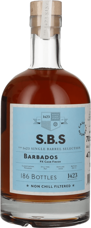 159,95 € Free Shipping | Rum 1423 World Class Spirits S.B.S Barbados PX Pedro Ximénez Sherry Cask Finish Trinidad and Tobago 70 cl