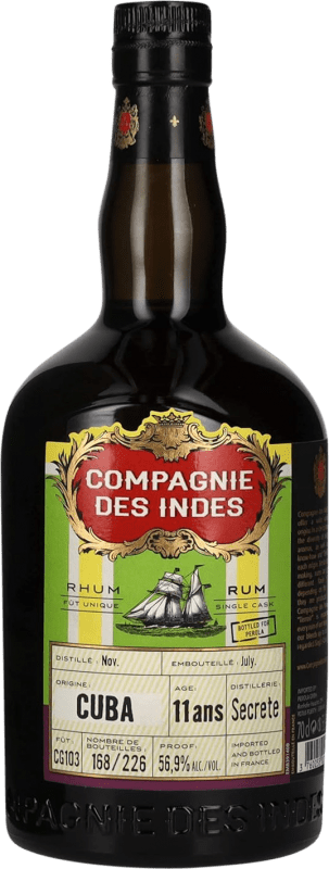 117,95 € Бесплатная доставка | Ром Compagnie des Indes Cuba Single Cask Венесуэла 11 Лет бутылка 70 cl