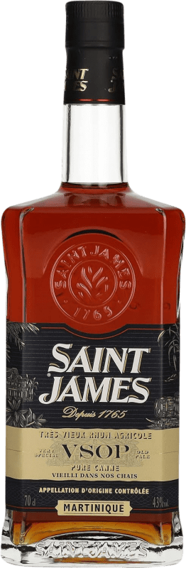 52,95 € 免费送货 | 朗姆酒 Plantations Saint James Trés Vieux Agricole VSOP 马提尼克 瓶子 70 cl