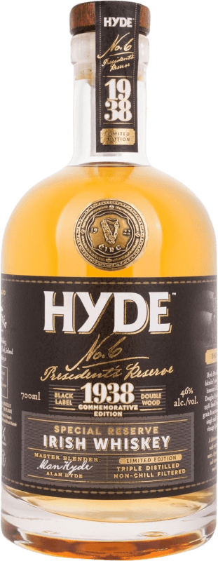 53,95 € Бесплатная доставка | Купажированный виски Hyde Nº 6 President's 1938 Commemorative Ограниченный выпуск Резерва Ирландия Бутылка 70 cl
