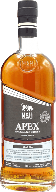 112,95 € Бесплатная доставка | Односолодовый виски Milk & Honey M&H Apex Dead Sea Small Batch — Малая партия Израиль 70 cl