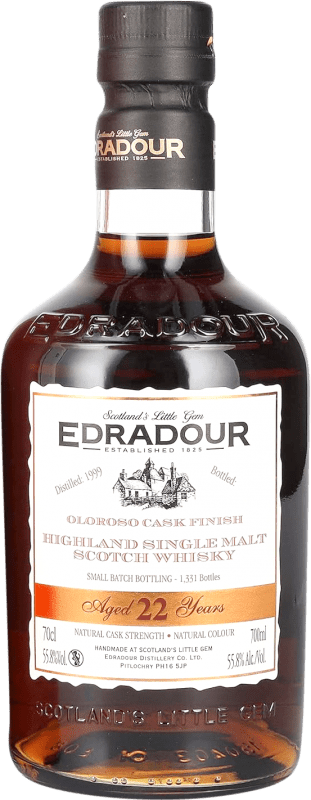 552,95 € Spedizione Gratuita | Whisky Blended Edradour Oloroso Sherry Cask Finish Affinamento in Botte Regno Unito 22 Anni Bottiglia 70 cl