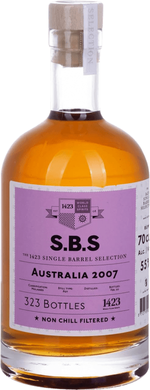 114,95 € Envoi gratuit | Rhum 1423 World Class Spirits S.B.S Australia Single Barrel — Fût Unique, Sélection Trinité-et-Tobago Bouteille 70 cl