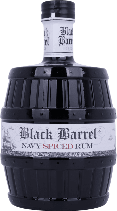 61,95 € 送料無料 | ラム A.H. Riise Black Barrel Navy Spiced Old Edition デンマーク ボトル 70 cl