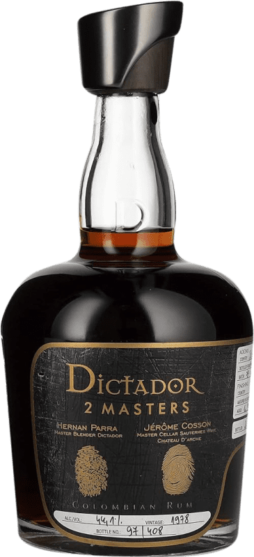 727,95 € 免费送货 | 朗姆酒 Dictador 2 Masters Château d'Arche Cask Finish — 橡木桶陈酿收尾 哥伦比亚 39 岁 70 cl