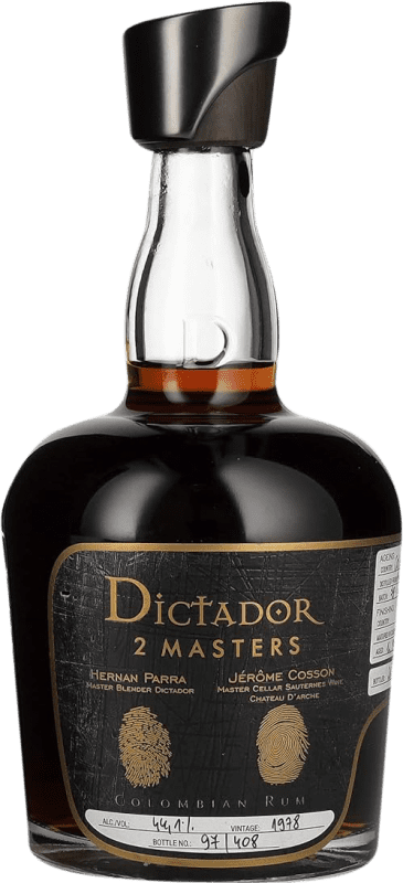 726,95 € Бесплатная доставка | Ром Dictador 2 Masters Château d'Arche Finish Колумбия 39 Лет бутылка 70 cl