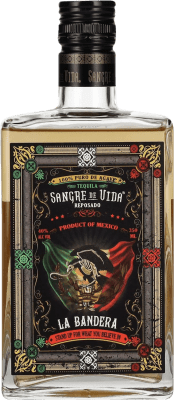 53,95 € Spedizione Gratuita | Tequila Sangre de Vida Loteria La Bandera Reposado Messico Bottiglia Terzo 35 cl