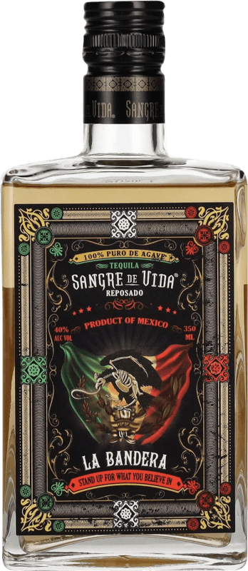 32,95 € Envoi gratuit | Tequila Sangre de Vida La Bandera Reposado Mexique Bouteille Tiers 35 cl