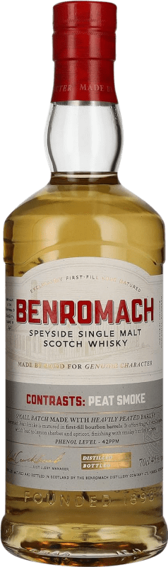 82,95 € 免费送货 | 单一麦芽威士忌 Benromach Peated — 烟熏 斯佩塞 英国 70 cl Smoky — 烟熏味
