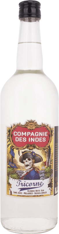 35,95 € Envio grátis | Rum Compagnie des Indes Tricorne Blended White Estados Unidos Garrafa 1 L