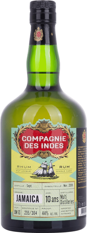 141,95 € 送料無料 | ラム Compagnie des Indes Jamaica ジャマイカ 10 年 ボトル 70 cl