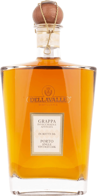 131,95 € Envio grátis | Aguardente Grappa Dellavalle Affinata in Botti da Porto Itália Garrafa 70 cl