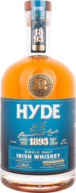 73,95 € Envoi gratuit | Single Malt Whisky Hyde Nº 7 President's Cask 1893 Irlande Bouteille 70 cl