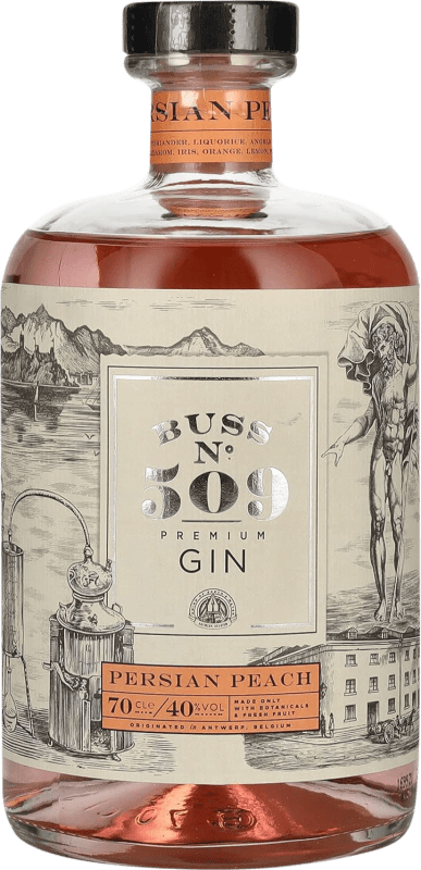 57,95 € Spedizione Gratuita | Gin Buss Nº 509 Peach Belgio Bottiglia 70 cl