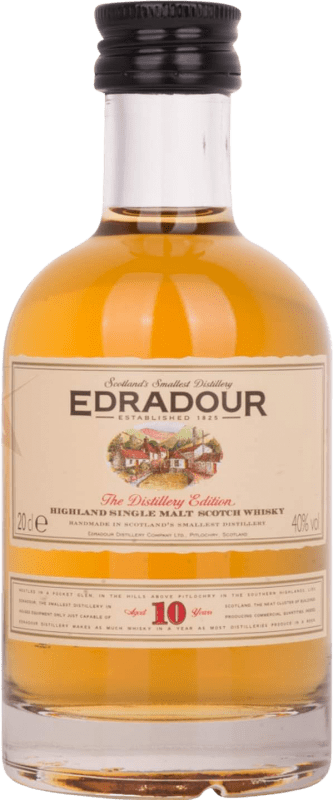 24,95 € Envio grátis | Whisky Blended Edradour Reino Unido 10 Anos Garrafa Pequena 20 cl