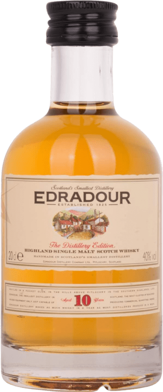 44,95 € Free Shipping | Whisky Blended Edradour United Kingdom 10 Years Small Bottle 20 cl