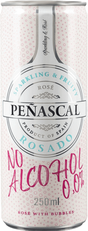 75,95 € Free Shipping | 24 units box Red wine Peñascal 0,0 Spain Tempranillo, Syrah, Bobal Small Bottle 25 cl Alcohol-Free