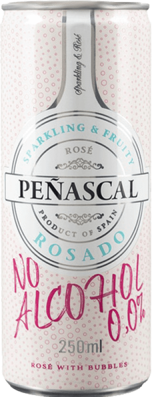 74,95 € Envoi gratuit | Boîte de 24 unités Vin Rouge Peñascal Espagne Tempranillo, Syrah, Bobal Petite Bouteille 25 cl 0.0 Zéro Zéro Sans Alcool