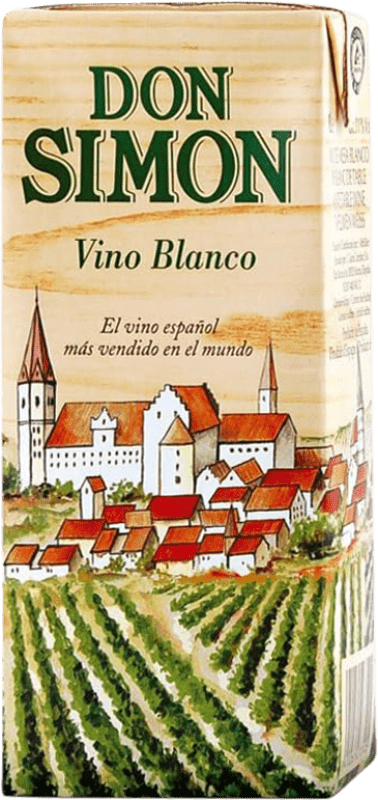 3,95 € Envoi gratuit | Boîte de 3 unités Vin Blanc Don Simón Brik Espagne Petite Bouteille 18 cl