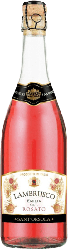 7,95 € Envio grátis | Espumante rosé Sant'Orsola Rosato Seco I.G.T. Emilia Romagna Emília-Romanha Itália Lambrusco Garrafa 75 cl