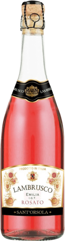 4,95 € Envoi gratuit | Vin Mousseux Rosé Sant'Orsola Seco — Sec I.G.T. Emilia Romagna Émilie-Romagne Italie Lambrusco Bouteille 75 cl
