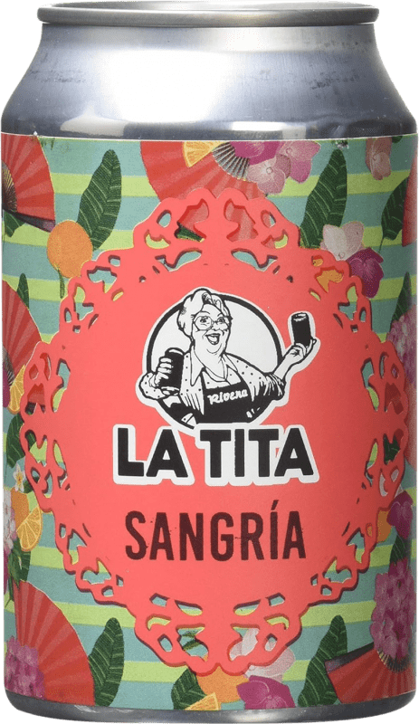 43,95 € Envío gratis | Caja de 24 unidades Sangría Limonada La Tita Rivera España Botellín Tercio 33 cl