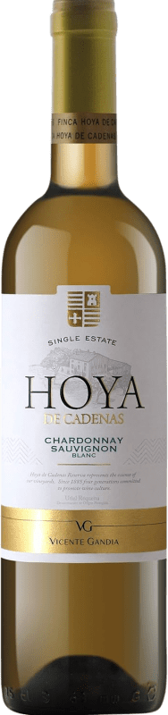 8,95 € Envío gratis | Vino blanco Vicente Gandía Hoya de Cadenas Chardonnay Sauvignon Blanc D.O. Utiel-Requena Comunidad Valenciana España Chardonnay, Sauvignon Blanca Botella 75 cl