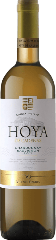 7,95 € Envío gratis | Vino Blanco Vicente Gandía Hoya de Cadenas Chardonnay Sauvignon Blanc D.O. Utiel-Requena Comunidad Valenciana España Chardonnay, Sauvignon 75 cl