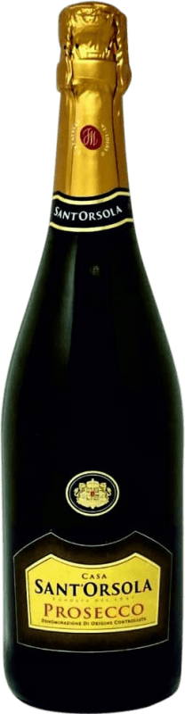 8,95 € Envoi gratuit | Vin Mousseux Blanc Sant'Orsola Extra Dry — Extra-Sec D.O.C. Prosecco Vénétie Italie Glera Bouteille 75 cl