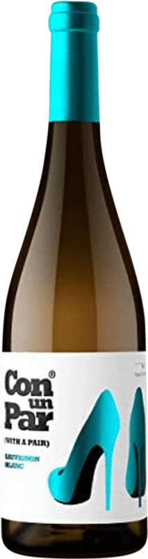 11,95 € Envio grátis | Vinho branco Vicente Gandía Con un Par Blanco D.O. Valencia Comunidade Valenciana Espanha Sauvignon Branca Garrafa 75 cl