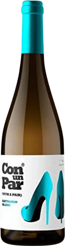 15,95 € Envío gratis | Vino Blanco Vicente Gandía Con un Par D.O. Valencia Comunidad Valenciana España Sauvignon Botella 75 cl