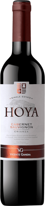 9,95 € 免费送货 | 红酒 Vicente Gandía Hoya de Cadenas 岁 D.O. Utiel-Requena 巴伦西亚社区 西班牙 Cabernet Sauvignon 瓶子 75 cl