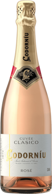 9,95 € 免费送货 | 玫瑰气泡酒 Codorníu Clásico Rosado 香槟 D.O. Cava 加泰罗尼亚 西班牙 Grenache, Monastrell, Trepat 瓶子 75 cl