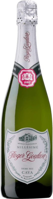 9,95 € Envio grátis | Espumante Branco Roger Goulart Semiseco — Meio Seco D.O. Cava Catalunha Espanha Macabeo, Xarel·lo, Parellada 75 cl
