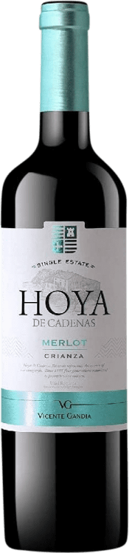 6,95 € Envoi gratuit | Vin Rouge Vicente Gandía Hoya de Cadenas Crianza D.O. Utiel-Requena Communauté valencienne Espagne Merlot Bouteille 75 cl
