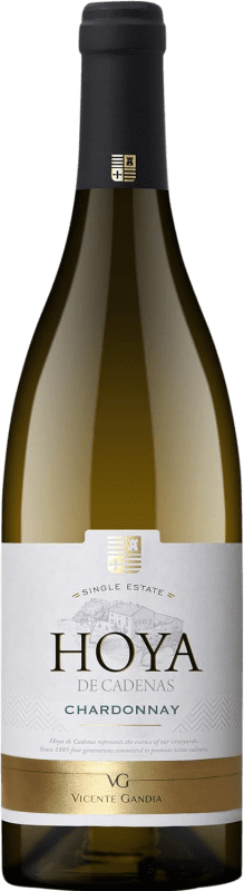 10,95 € Envio grátis | Vinho Branco Vicente Gandía Hoya de Cadenas D.O. Utiel-Requena Comunidade Valenciana Espanha Chardonnay Garrafa 75 cl