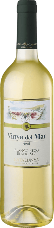 5,95 € Spedizione Gratuita | Vino bianco Vinya del Mar. Azul Secco D.O. Catalunya Catalogna Spagna Macabeo, Xarel·lo, Parellada Bottiglia 75 cl