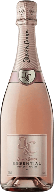 18,95 € 送料無料 | 白スパークリングワイン Juvé y Camps Rosé Brut D.O. Cava スペイン Pinot Black ボトル 75 cl