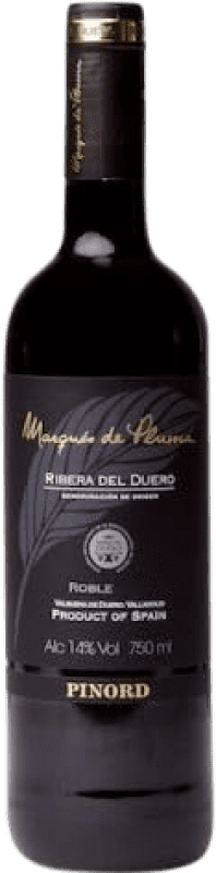 8,95 € Envoi gratuit | Vin rouge Pinord Chêne D.O. Ribera del Duero Castille et Leon Espagne Tempranillo Bouteille 75 cl