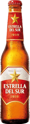 18,95 € Kostenloser Versand | 24 Einheiten Box Bier Estrella del Sur Spanien Kleine Flasche 25 cl