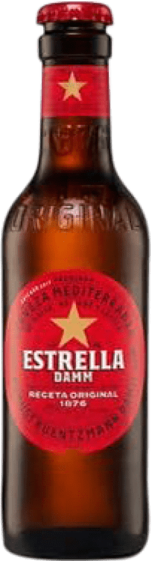 29,95 € Kostenloser Versand | 24 Einheiten Box Bier Estrella Damm Lager Mediterránea Spanien Kleine Flasche 25 cl