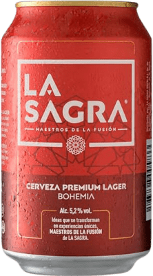 36,95 € 送料無料 | 24個入りボックス ビール La Sagra Lager Estilo Pilsner スペイン アルミ缶 33 cl