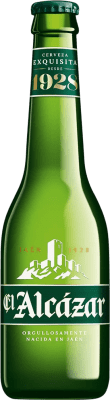 29,95 € 免费送货 | 盒装12个 啤酒 El Alcázar Lager, 特别 西班牙 三分之一升瓶 33 cl