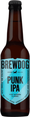 37,95 € 免费送货 | 盒装12个 啤酒 BrewDog Punk IPA — India Pale Ale 英国 三分之一升瓶 33 cl
