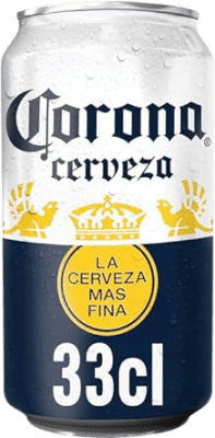52,95 € Бесплатная доставка | Коробка из 24 единиц Пиво Modelo Corona Lager Мексика Банка 33 cl